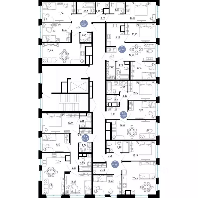 3-к кв. Рязанская область, Рязань 9-10-й кв-л,  (66.33 м) - Фото 1