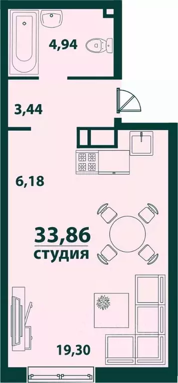 1-к кв. Ульяновская область, Ульяновск 19-й мкр, Аквамарин-2 жилой ... - Фото 0