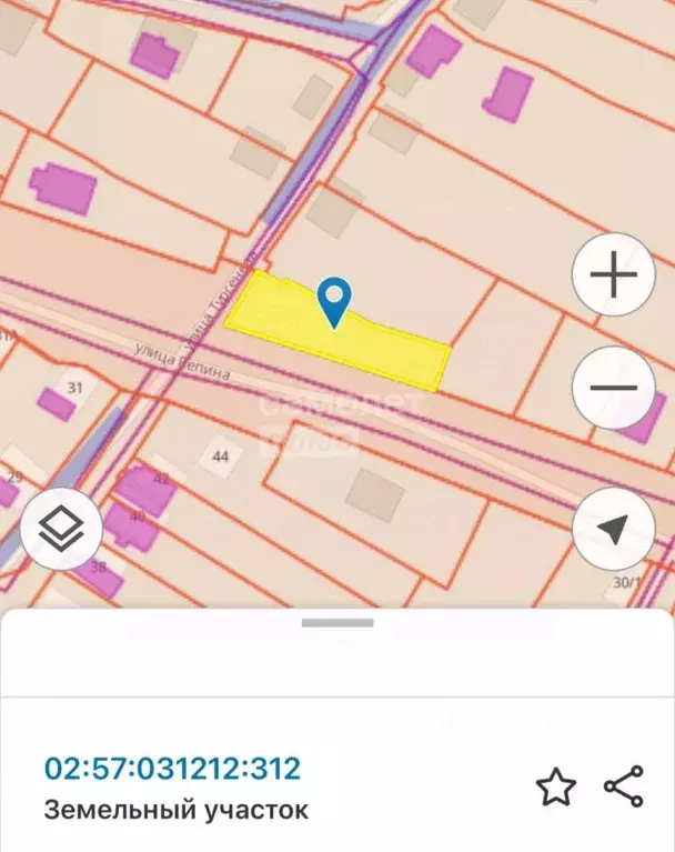 Участок в Башкортостан, Октябрьский ул. Тургенева, 32 (7.7 сот.) - Фото 1
