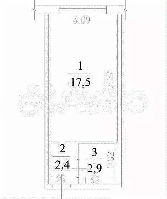 1-к кв. Кемеровская область, Кемерово ул. Мичурина, 61 (23.0 м) - Фото 2