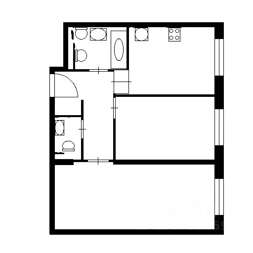 2-к кв. Москва ул. Коштоянца, 3 (35.0 м) - Фото 1