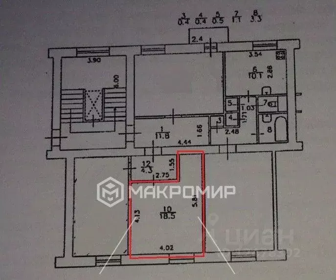 Комната Санкт-Петербург просп. Стачек, 77 (18.5 м) - Фото 2
