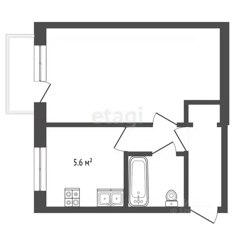 1-к кв. Московская область, Люберцы городской округ, Томилино пгт ул. ... - Фото 2