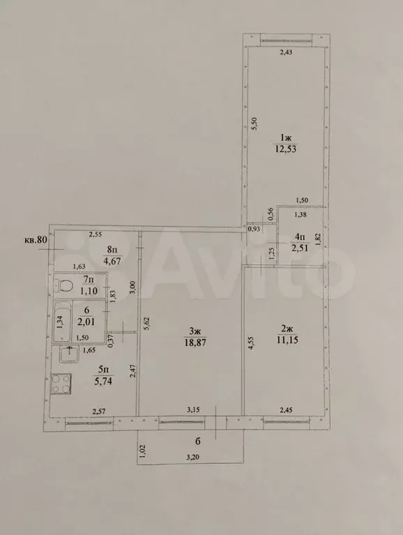 3-к. квартира, 60 м, 5/5 эт. - Фото 0