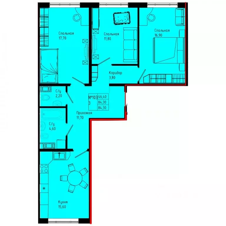 3-к кв. Ленинградская область, Коммунар г. Гатчинский муниципальный ... - Фото 1