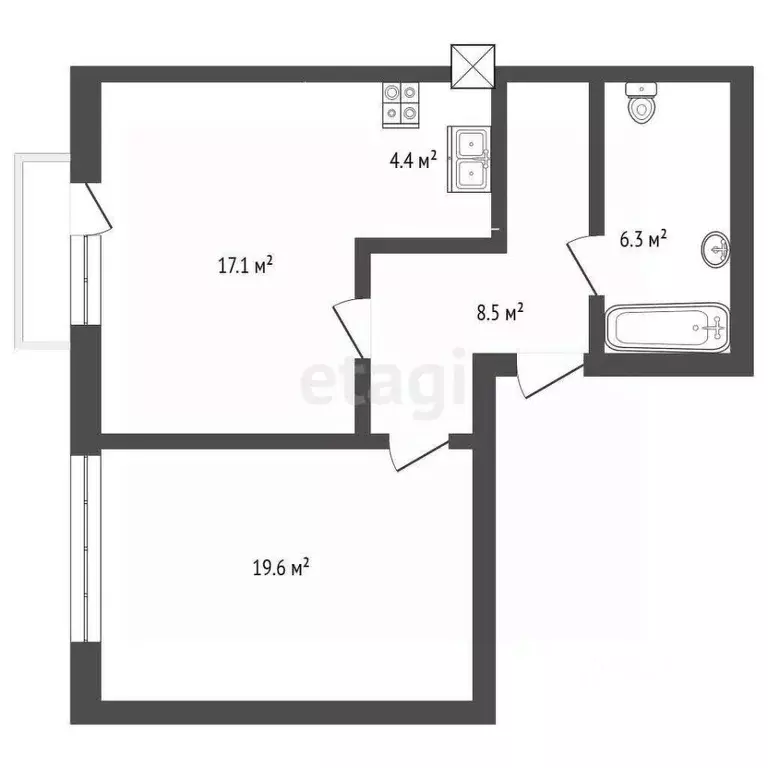 1-к кв. Краснодарский край, Краснодар ул. Имени 40-летия Победы, 33Г ... - Фото 2