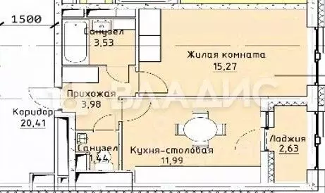 1-к кв. Санкт-Петербург Планерная ул., 91к1 (31.0 м) - Фото 1