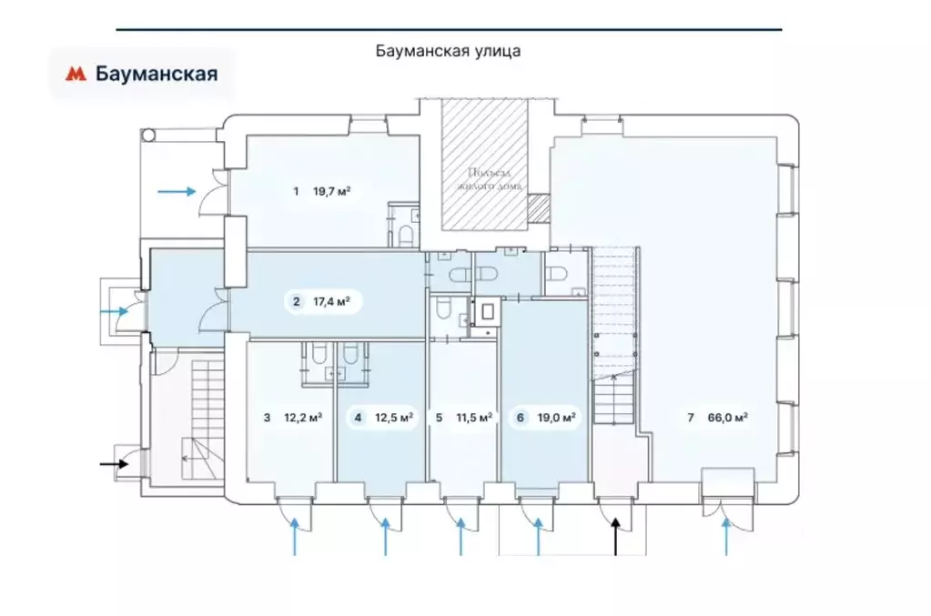 Помещение свободного назначения в Москва Бауманская ул., 33/2С3 (66 м) - Фото 2