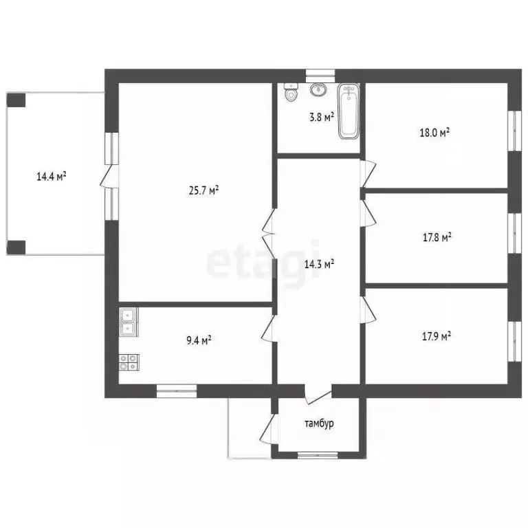 Дом в Калужская область, Калуга Секиотовская ул., 1 (124 м) - Фото 1