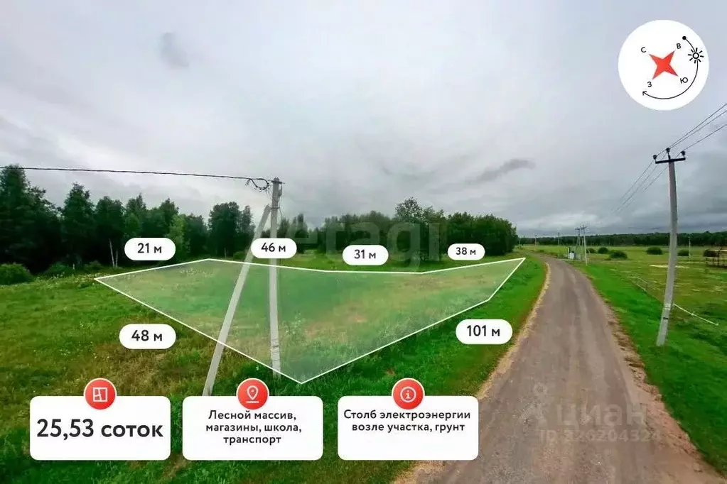 Участок в Тюменская область, Тюменский муниципальный округ, Дачи Хюгге ... - Фото 1