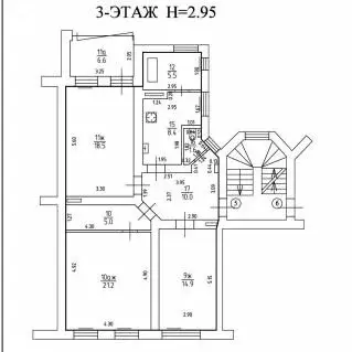 1к в 3-комнатной квартире (14.9 м) - Фото 1