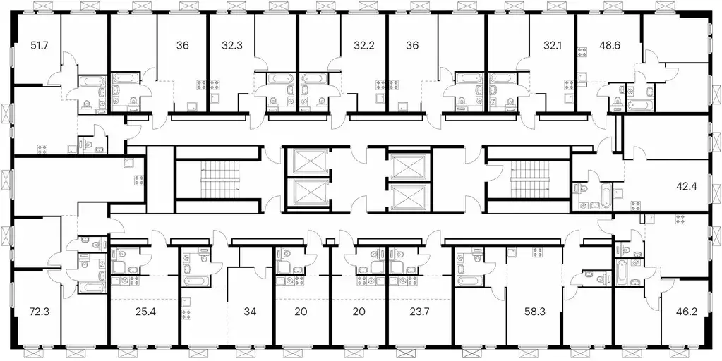 2-к кв. Москва Митинский Лес жилой комплекс, 2.2 (51.7 м) - Фото 1