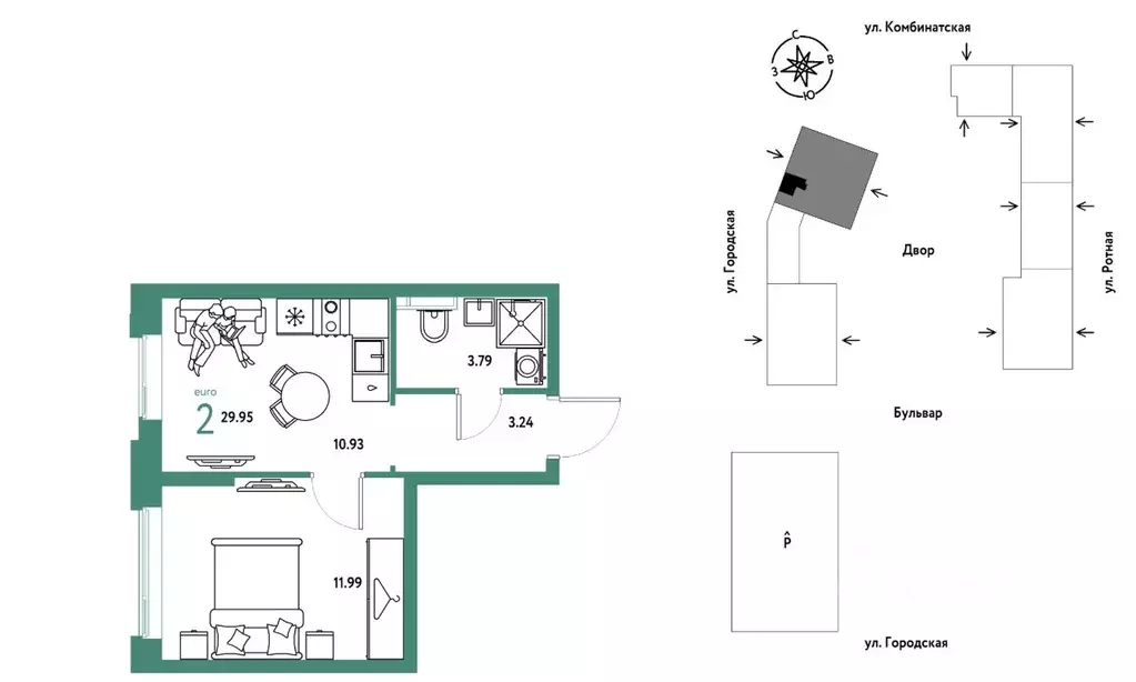 2-к кв. Свердловская область, Екатеринбург муниципальное образование, ... - Фото 1