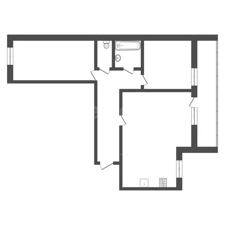 3-комнатная квартира: Тюмень, улица Николая Чаплина, 119 (80 м) - Фото 1