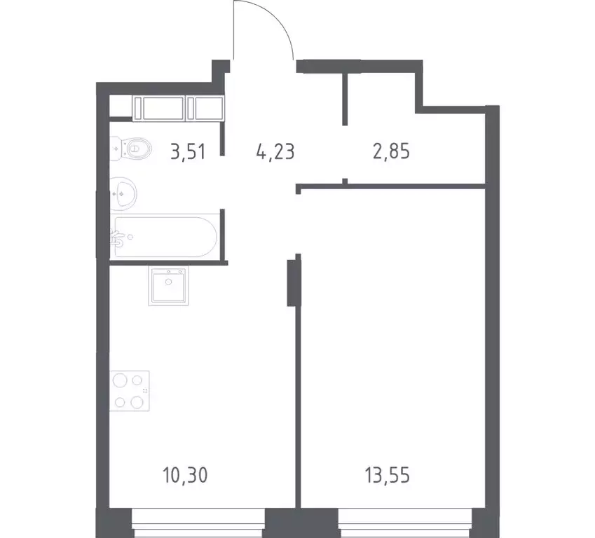 1-комнатная квартира: Балашиха, улица Бояринова, 36 (34.8 м) - Фото 1