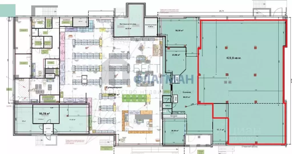 Помещение свободного назначения в Москва ул. Академика Анохина, 42К2 ... - Фото 2