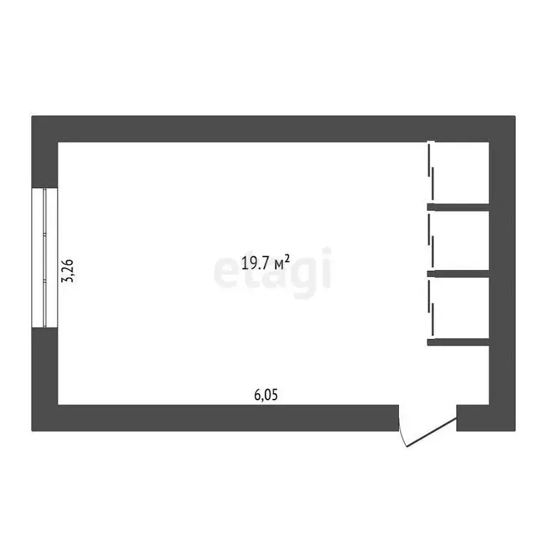 1к в 3-комнатной квартире (19.7 м) - Фото 0