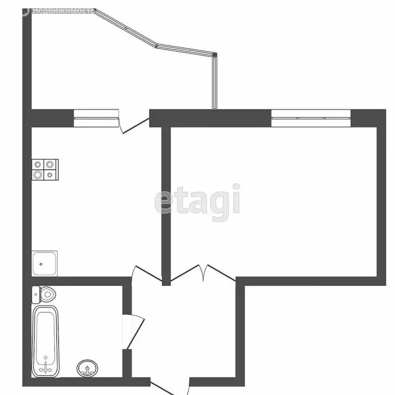 1-комнатная квартира: Саранск, Севастопольская улица, 2/3 (36.3 м) - Фото 0