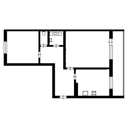 2-к кв. Томская область, Томск ул. Андрея Крячкова, 21 (58.9 м) - Фото 1