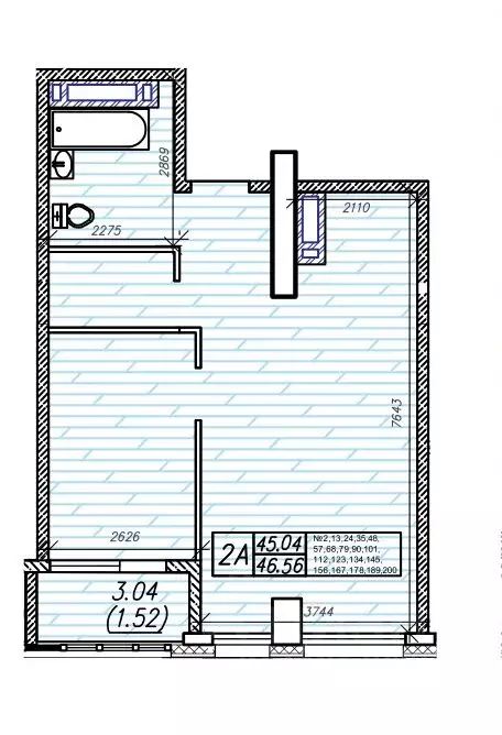 2-к кв. Приморский край, Владивосток Енисейская ул. (46.56 м) - Фото 1