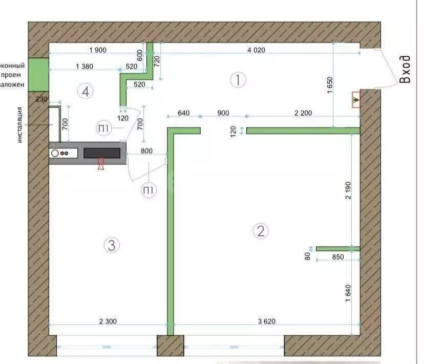 1-комнатная квартира: Кингисеппский район, Кузёмкинское сельское ... - Фото 1
