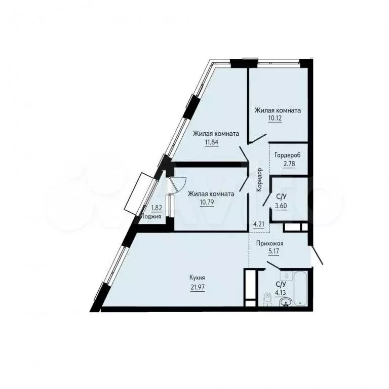 3-к. квартира, 75,5 м, 17/30 эт. - Фото 0