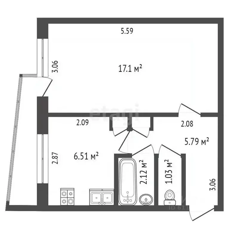 1-к кв. Мордовия, Саранск ул. Семашко, 22 (34.5 м) - Фото 1