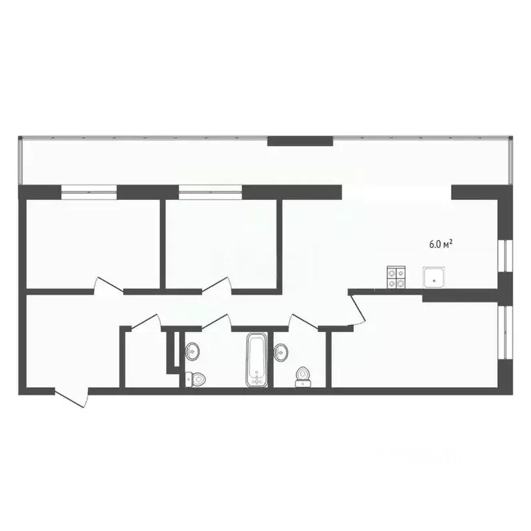 3-к кв. Тюменская область, Тюмень ул. Газовиков, 73 (75.5 м) - Фото 2