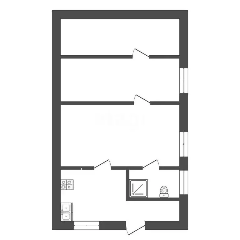 2-комнатная квартира: Батайск, Пролетарская улица, 112 (50 м) - Фото 1