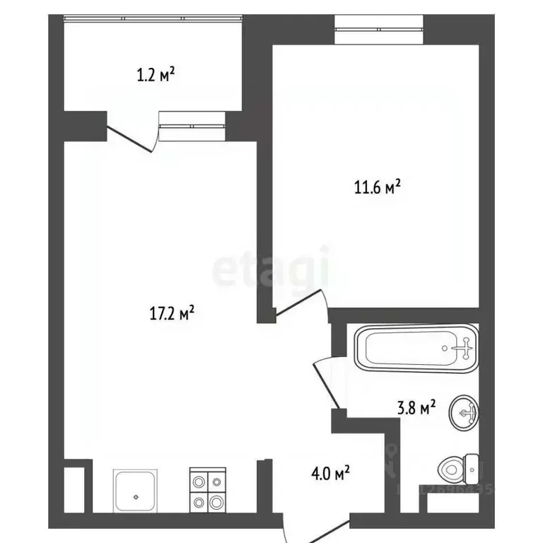 2-к кв. Москва бул. Скандинавский, 19 (43.7 м) - Фото 2