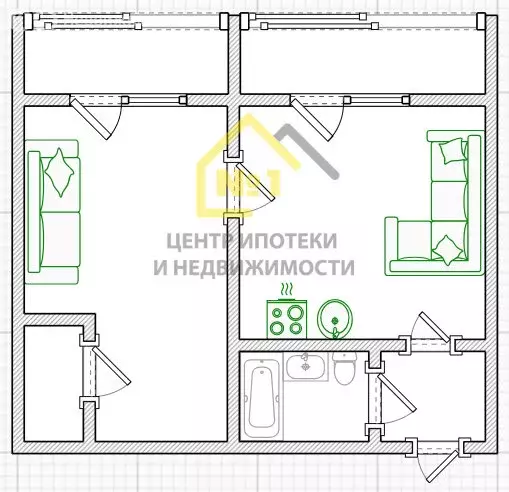 2-комнатная квартира: Челябинск, улица Генерала Мартынова, 2 (48.2 м) - Фото 0