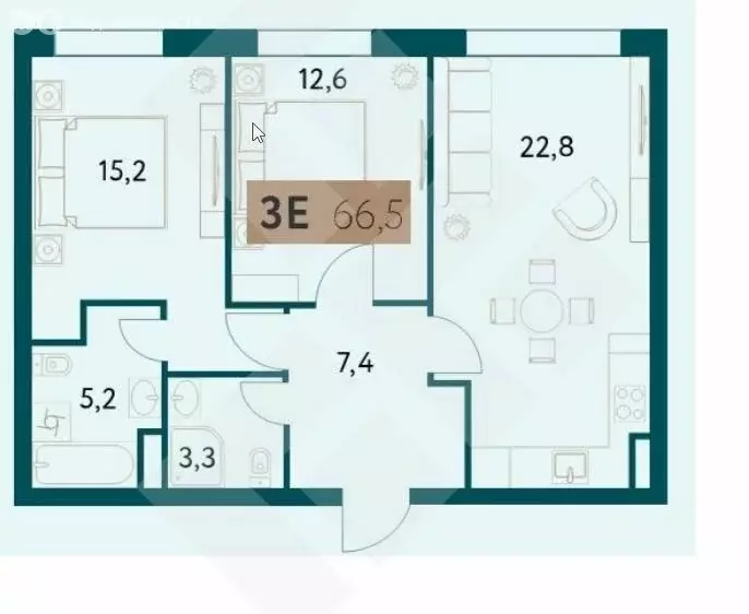 2-комнатная квартира: Москва, Винницкая улица, 8к2 (66.5 м) - Фото 0