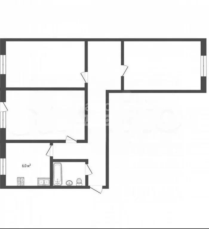 3-к кв. Севастополь ул. Адмирала Октябрьского, 16 (53.5 м) - Фото 2