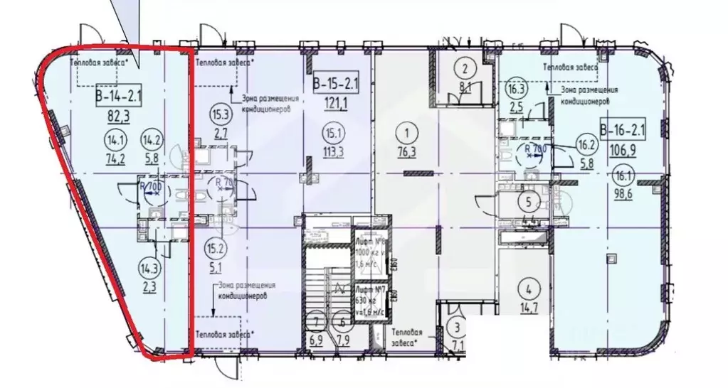 Торговая площадь в Москва 4-я оч., Шагал жилой комплекс (82 м) - Фото 2