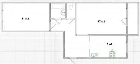 2-к кв. Омская область, Таврический район, с. Карповка Советская ул., ... - Фото 2