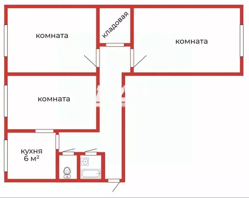 3-к кв. Челябинская область, Еманжелинск ул. Чкалова, 8 (57.9 м) - Фото 2