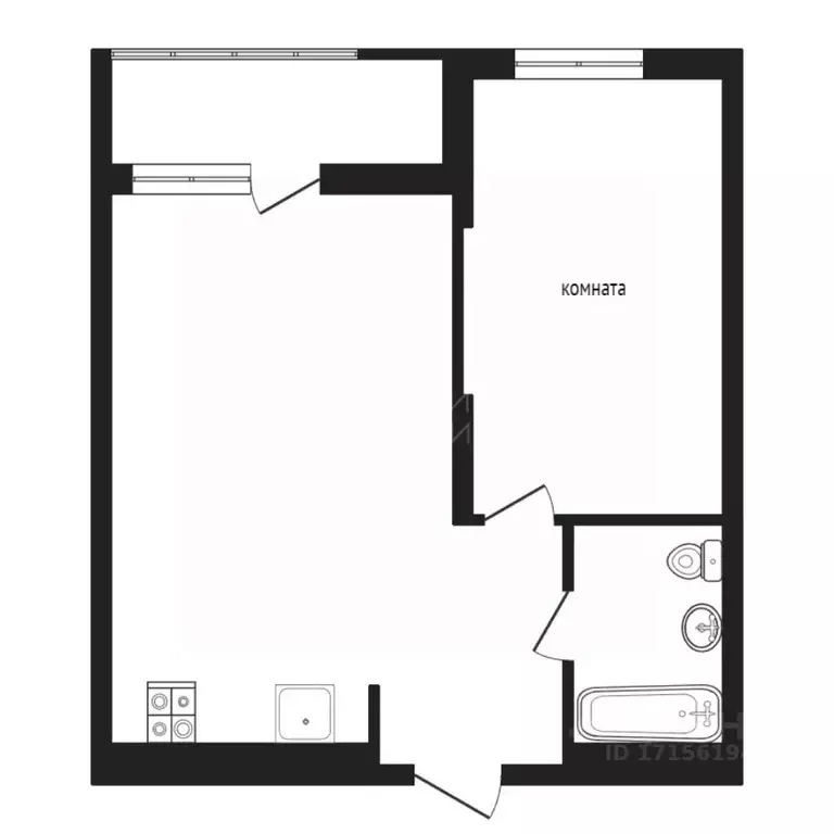 1-к кв. Тюменская область, Тюменский муниципальный округ, д. Дударева ... - Фото 2
