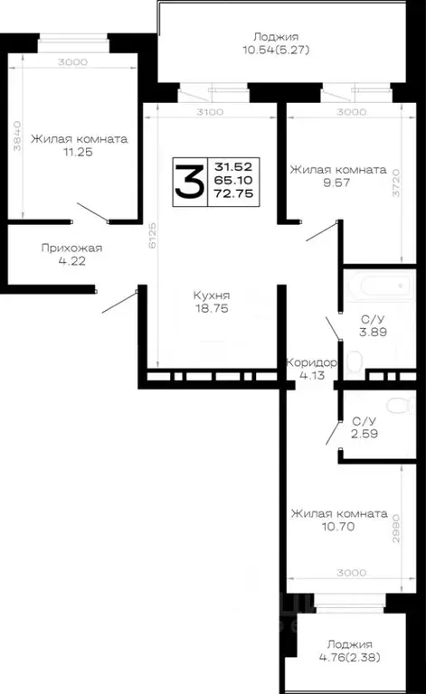3-к кв. Краснодарский край, Анапа муниципальный округ, Нижняя ... - Фото 1