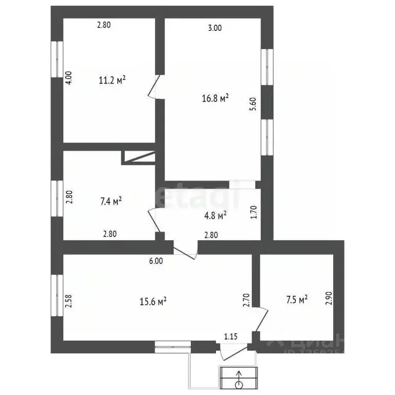 Дом в Крым, Симферопольский район, с. Кольчугино ул. Янтарная, 3 (63 ... - Фото 1