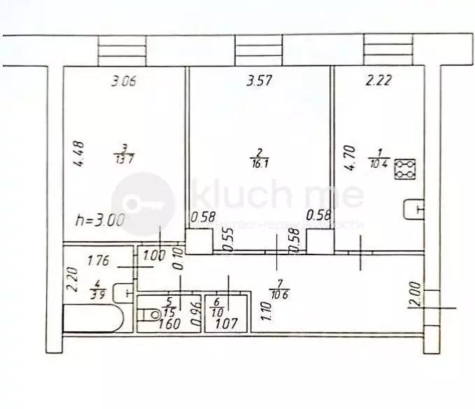 2-к кв. Татарстан, Казань ул. Сибирский Тракт, 7/6 (57.2 м) - Фото 2