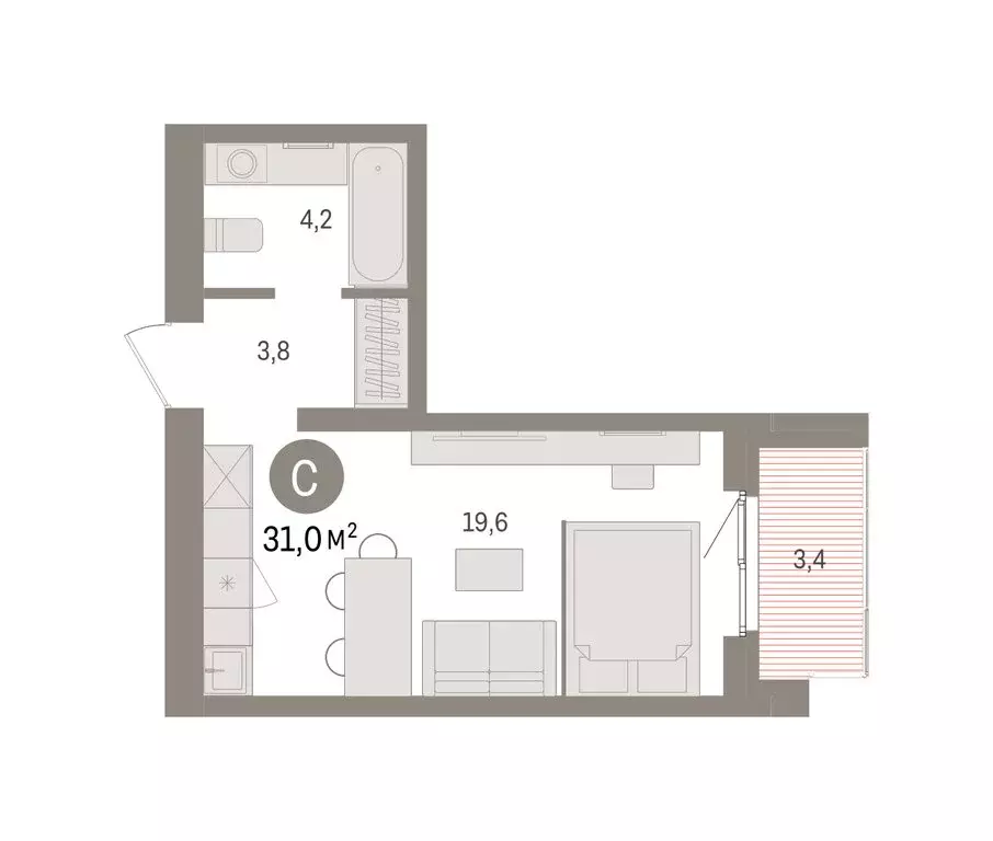 Квартира-студия: Екатеринбург, жилой район Юго-Западный, жилой ... - Фото 2