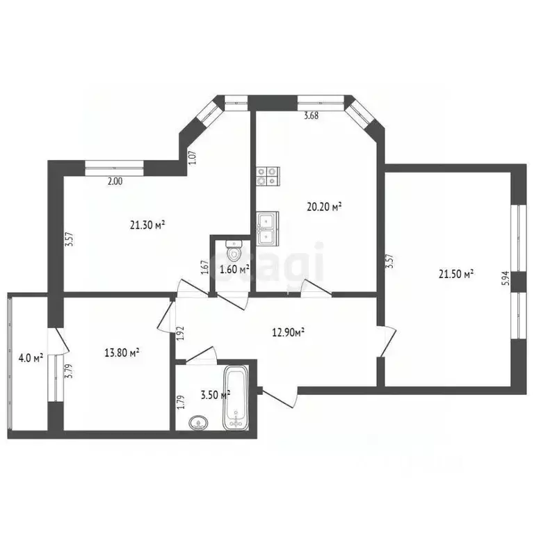 3-к кв. Костромская область, Кострома Пантусово мкр, бул. Михалевский, ... - Фото 2