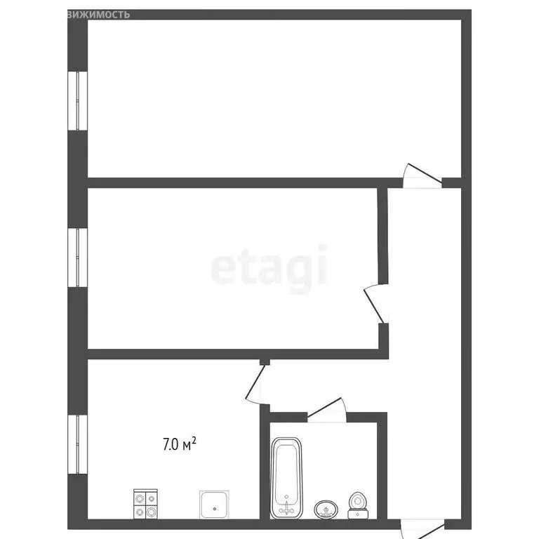 2-комнатная квартира: Ялуторовск, улица Свободы, 233 (40.9 м) - Фото 1