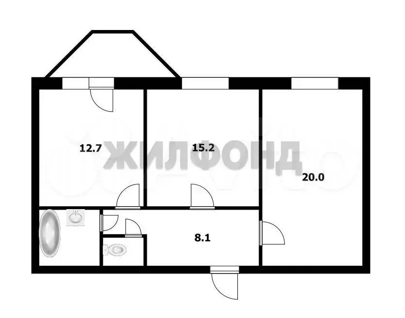 2-к. квартира, 51 м, 13/14 эт. - Фото 0