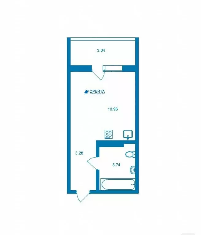 Квартира-студия: Тюмень, улица Новосёлов, 115 (15.7 м) - Фото 0