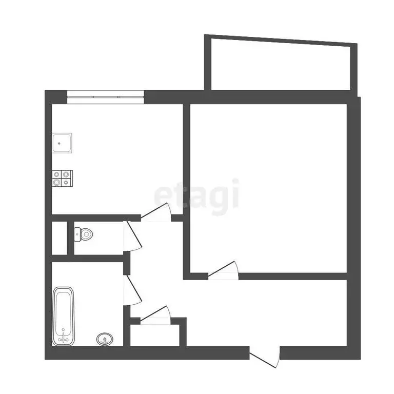 2-комнатная квартира: Омск, улица Дмитриева, 11 (52.9 м) - Фото 1