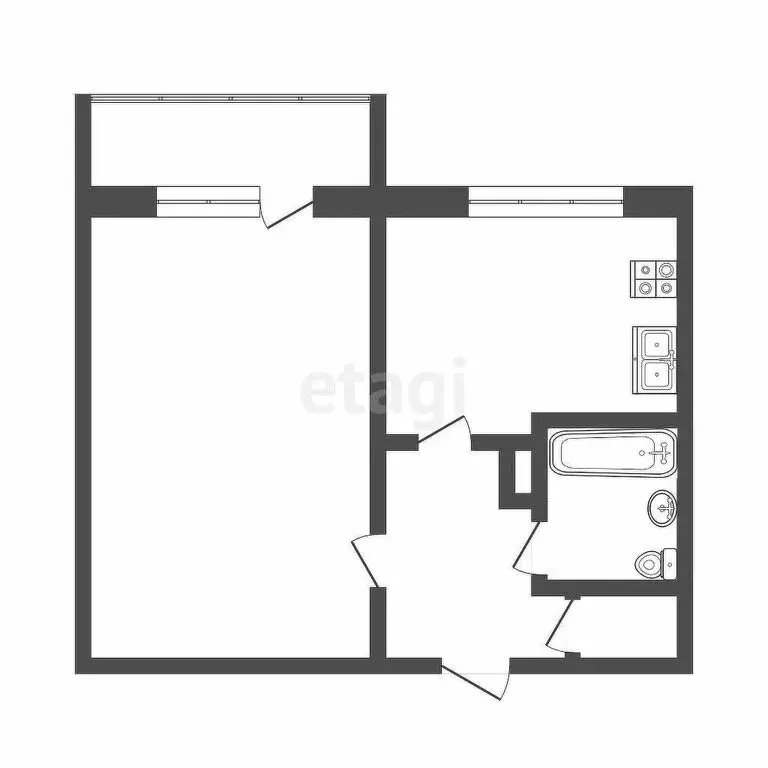 1-комнатная квартира: Саранск, улица Серова, 5 (37 м) - Фото 0