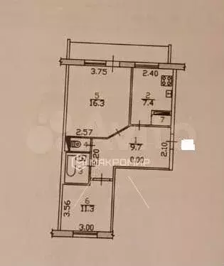 2-к. квартира, 49,2 м, 4/5 эт. - Фото 0