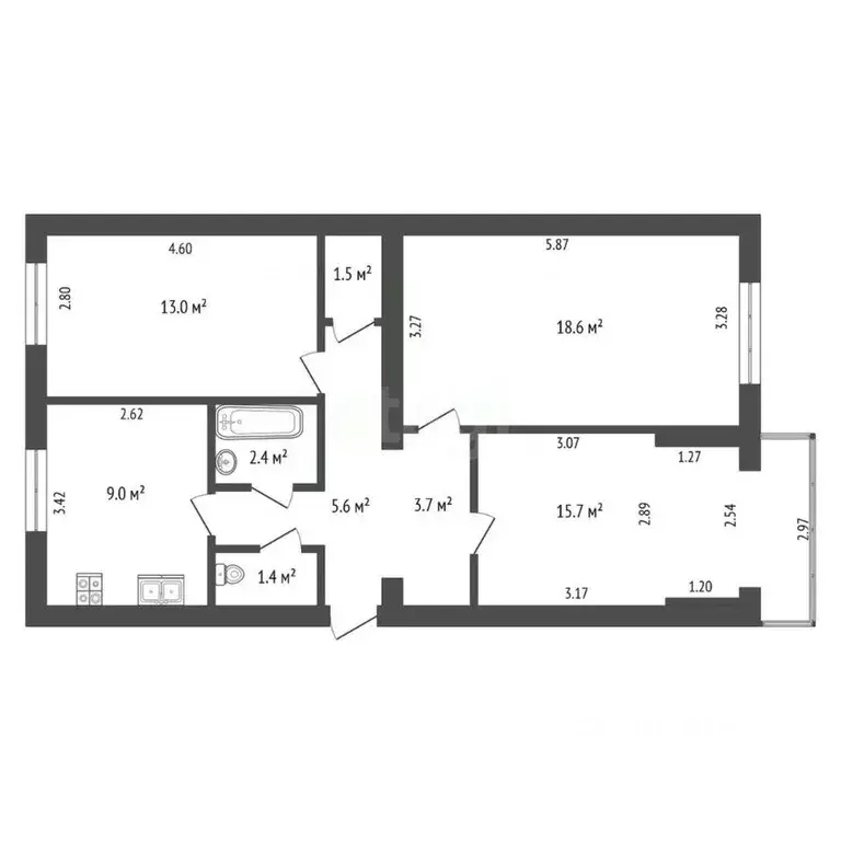 Комната Севастополь ул. Хрусталева, 163 (16.6 м) - Фото 2