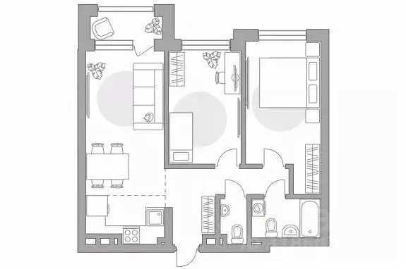 3-к кв. Башкортостан, Уфа ул. Менделеева, 158 (65.2 м) - Фото 1